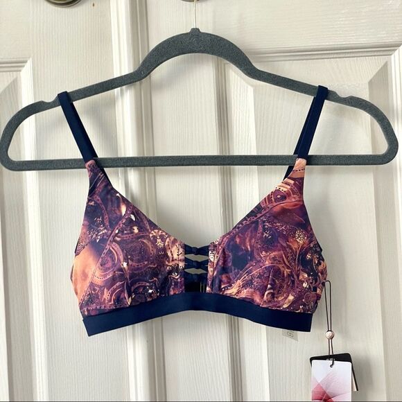 Calia by Carrie Underwood lattice front printed bikini top - Picture 2 of 12